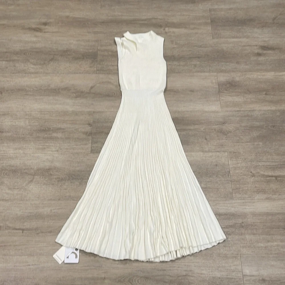 Commense Vanilla Cutout Rib Midi Sweater Dress - Picture 5 of 8